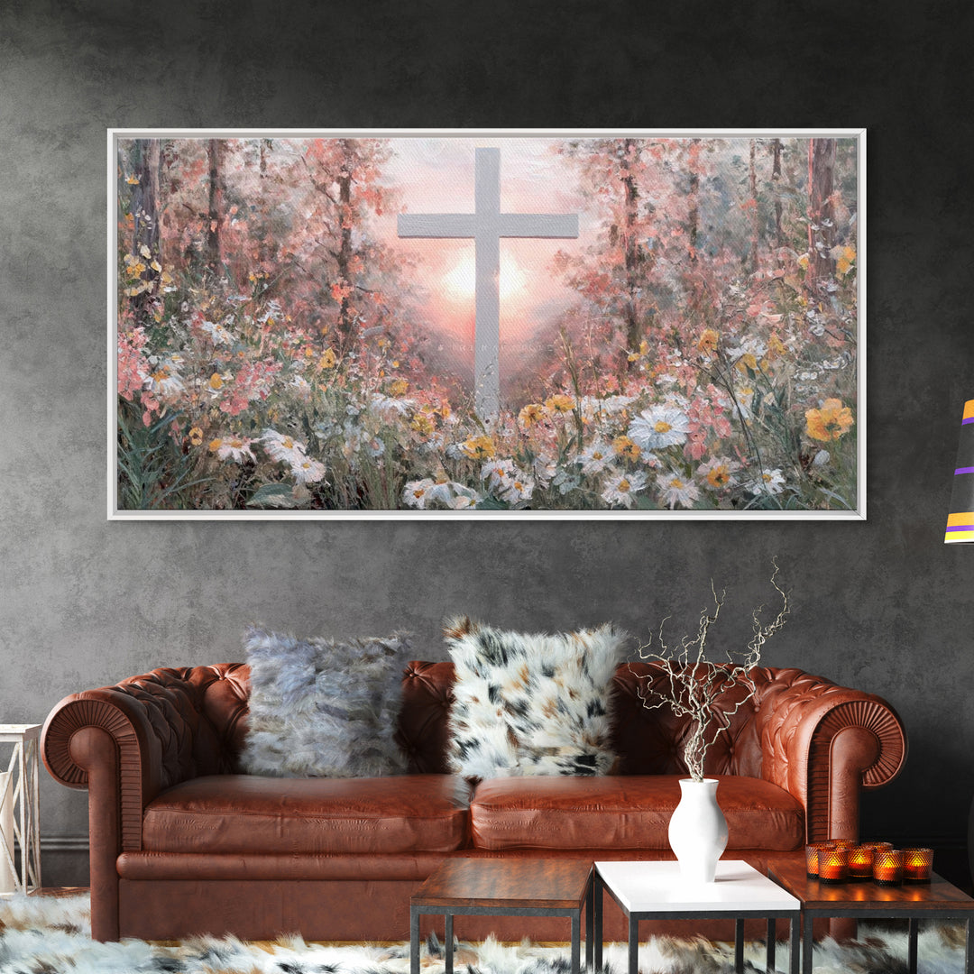 Forest Of Grace – Framed Canvas Print – Christian Wall Art – Christian Painting – Modern Christian Painting – Christian Art Canvas – Christ