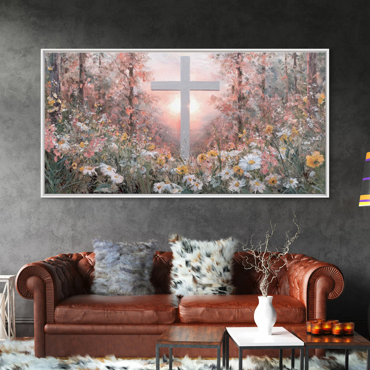Forest Of Grace – Framed Canvas Print – Christian Wall Art – Christian Painting – Modern Christian Painting – Christian Art Canvas – Christ