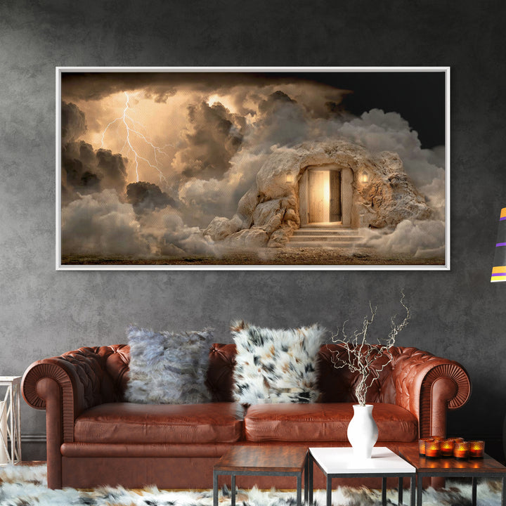 Resurrection Promise – Framed Canvas Print – Christian Wall Art – Christian Christmas Art – Jesus Christmas Art – Christian Decor – Christm