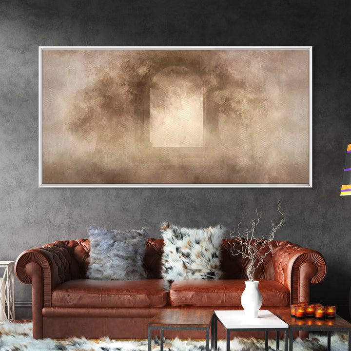 Sacred Open Gate, Framed Canvas Print, Christian Art Print, Christian Wall Art, Jesus Canvas Art, Christian Gift Ideas
