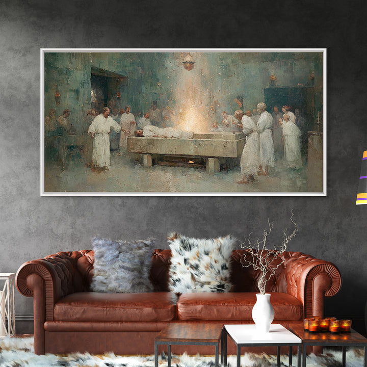 Rite Of Dawn | Framed Canvas Print | Christian Painting | Christian Art Canvas | Christian Decor | Jesus Painting | Christian Wall Art