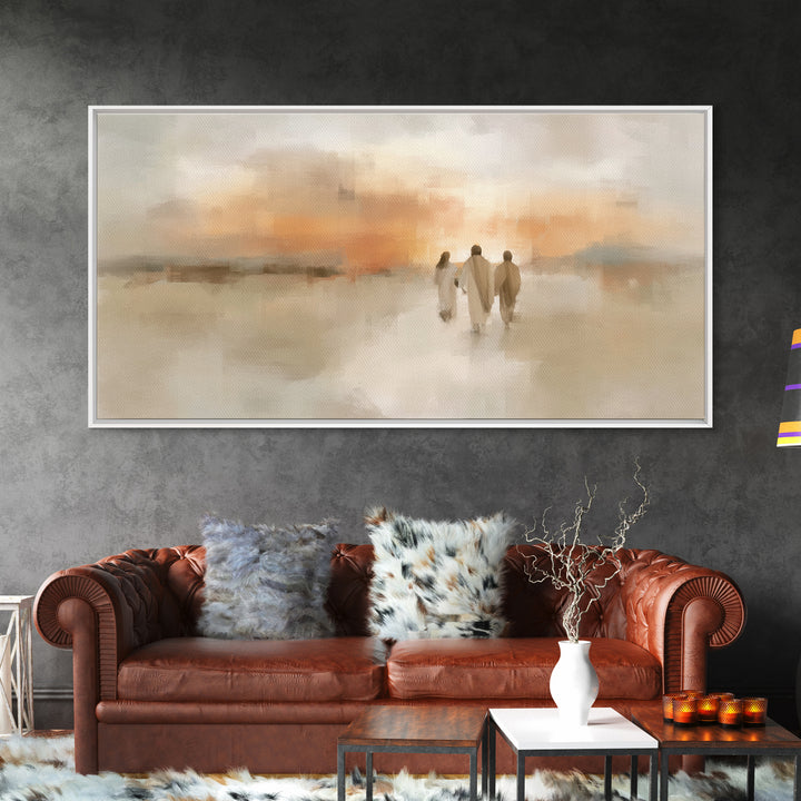 Walk Of Faith | Framed Canvas Print | Christian Art Work | Christian Gift Ideas | Jesus Wall Art | Christian Art Canvas