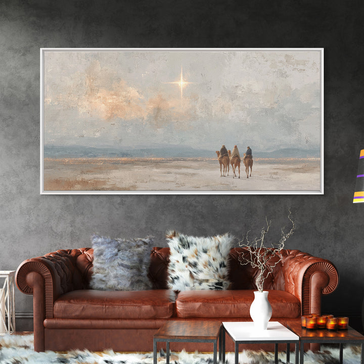 Starward Journey, Framed Canvas Print, Christmas Wall Art, Christian Art Canvas, Christian Christmas Art, Unique Christian Art, Christian G