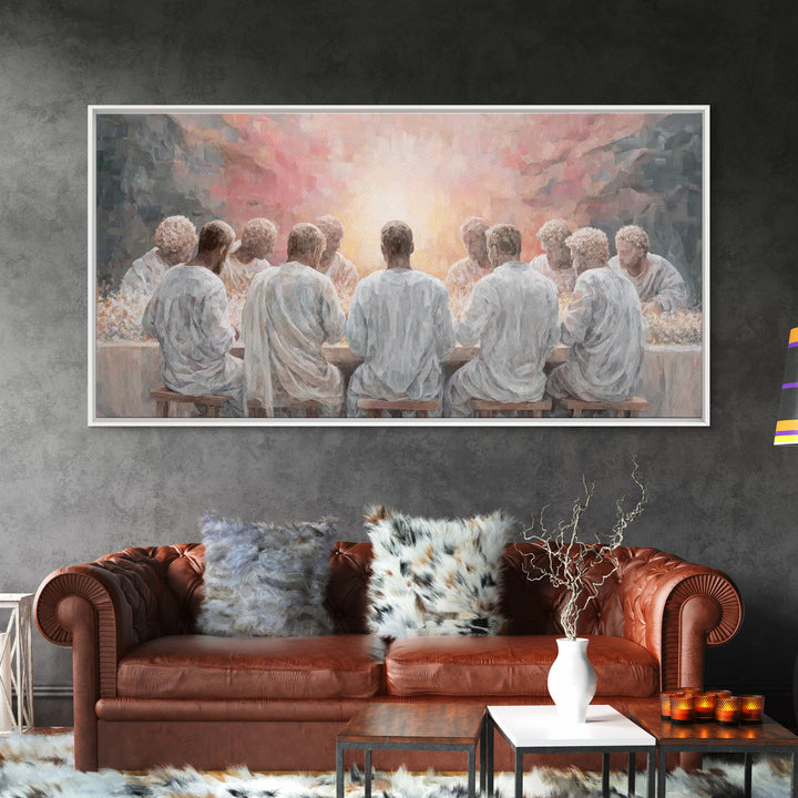 Supper Of Light – Framed Canvas Print – Christian Christmas Art – Christian Wall Art – Christian Art Canvas – Christian Art Print – Christi