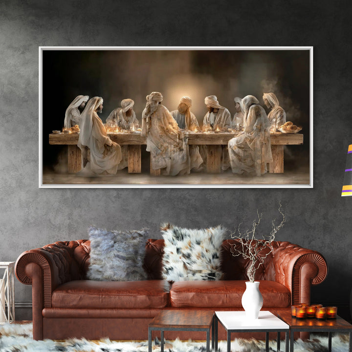 Sacred Gathering – Framed Canvas Print – Christian Art Canvas – Jesus Painting – Christian Wall Art – Christmas Art – Christian Decoration