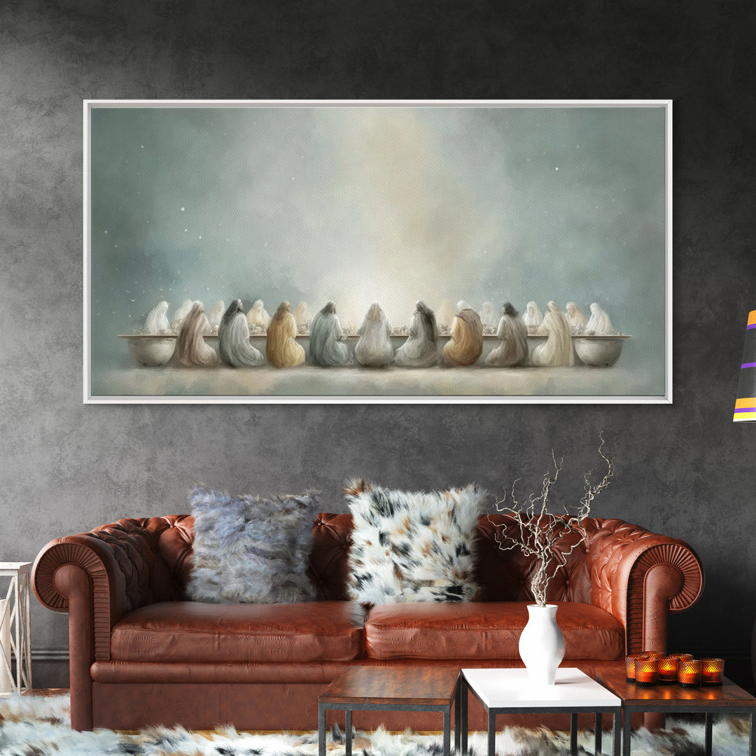 Last Supper Grace – Framed Canvas Print – Christian Art Canvas – Christian Art Print – Christian Wall Art – Christian Christmas Art – Chris