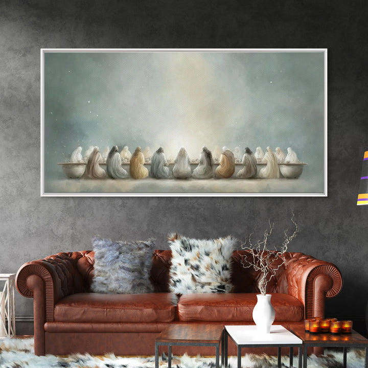 Last Supper Grace – Framed Canvas Print – Christian Art Canvas – Christian Art Print – Christian Wall Art – Christian Christmas Art – Chris