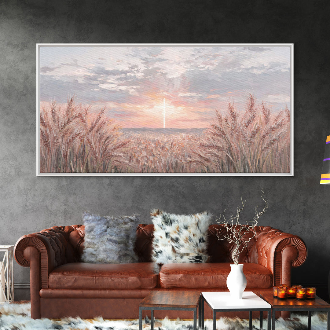 Field Of Promise | Framed Canvas Print | Christian Art Canvas | Christian Wall Art | Christian Painting | Christian Decor | Christian Art P