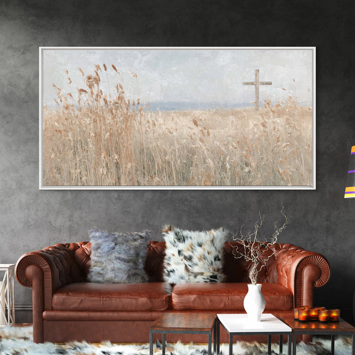 Horizon Of Mercy – Framed Canvas Print – Christian Art Print – Christian Wall Art – Christian Art Canvas – Christian Decor – Minimalist Chr