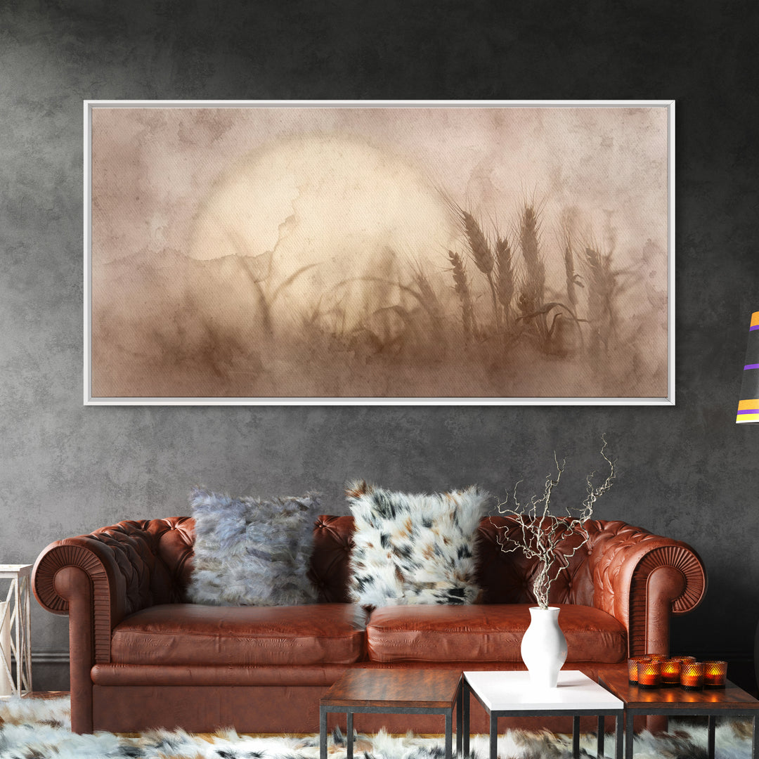Wheatland Dawn, Framed Canvas Print, Christian Art Canvas, Christian Decor, Christian Wall Art, Christian Painting, Christian Art Prints