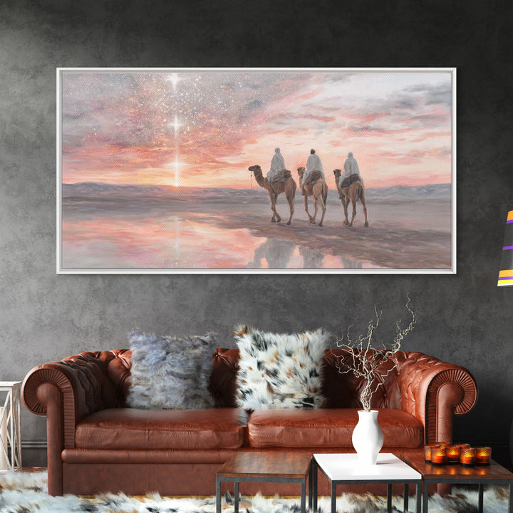 Starward Journey – Framed Canvas Print – Christian Art Canvas – Christian Christmas Art – Christian Wall Art – Christmas Decor – Christian