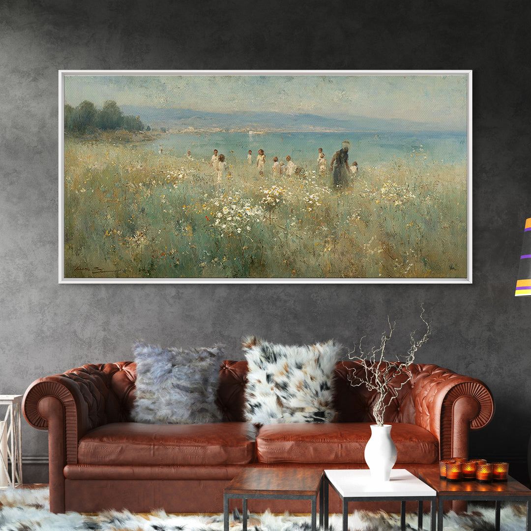 Walking In Light – Framed Canvas Print – Christian Art Prints – Christian Wall Art – Christian Art Canvas – Christian Decor – Christian Pai