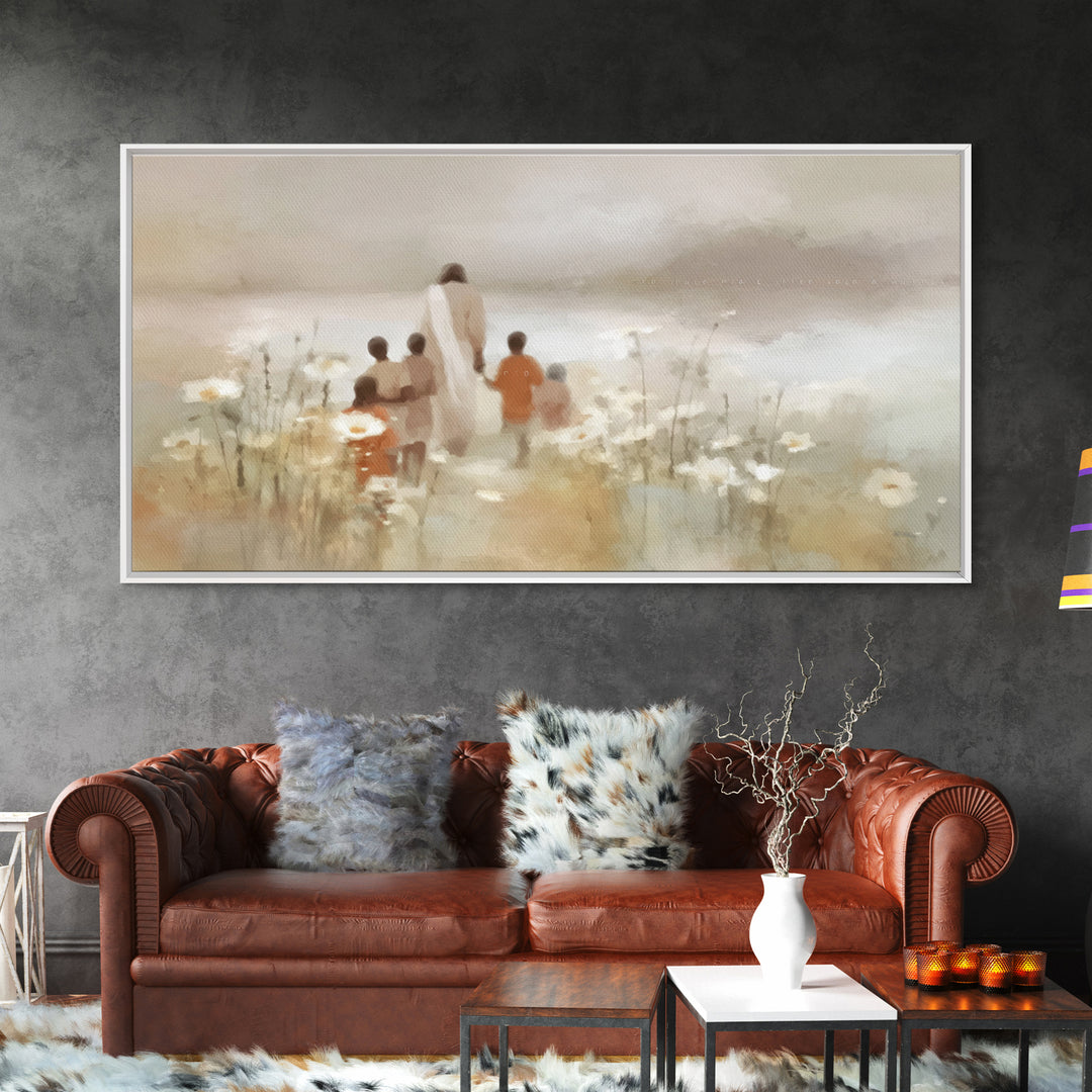 Path Of Grace – Framed Canvas Print – Christian Wall Art – Jesus Painting – Christian Art Canvas – Christian Decor – Christmas Art Prints