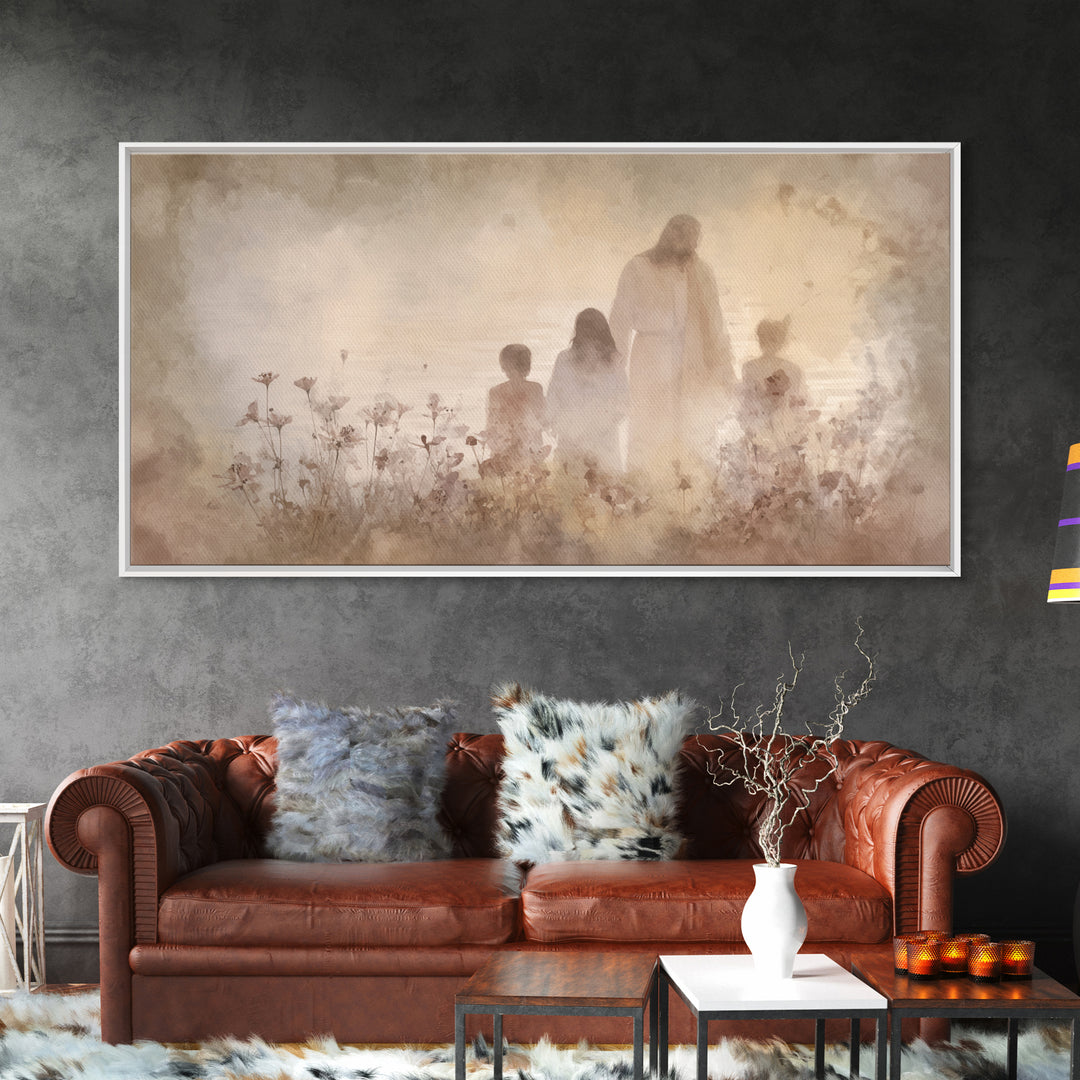 Morning Haven – Framed Canvas Print – Christian Art Canvas – Christian Wall Art – Jesus Painting – Moody Christian Art – Christian Christma