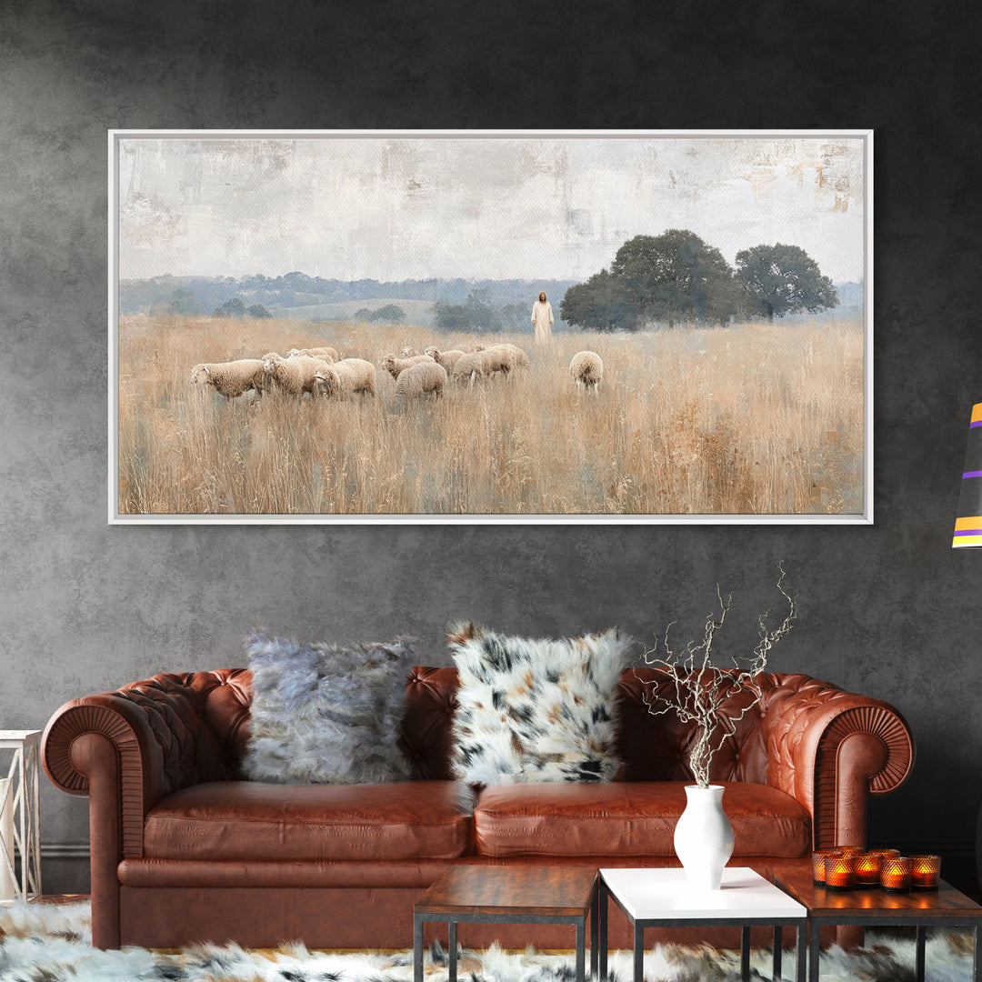 Dawn Of Peace – Framed Canvas Print – Christian Art Canvas – Christian Wall Art – Jesus Painting – Christian Decor – Modern Christian Art –