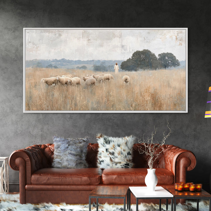 Dawn Of Peace – Framed Canvas Print – Christian Art Canvas – Christian Wall Art – Jesus Painting – Christian Decor – Modern Christian Art –