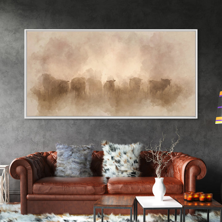 Dawnwatch Sheep – Framed Canvas Print – Christian Art Canvas – Christian Wall Art – Christian Christmas Art – Christian Decor – Moody Chris