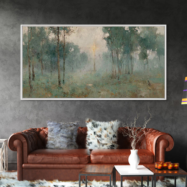Radiant Cross – Framed Canvas Print – Christian Wall Art – Christian Art – Christian Art Canvas – Modern Christian Art – Christian Christma