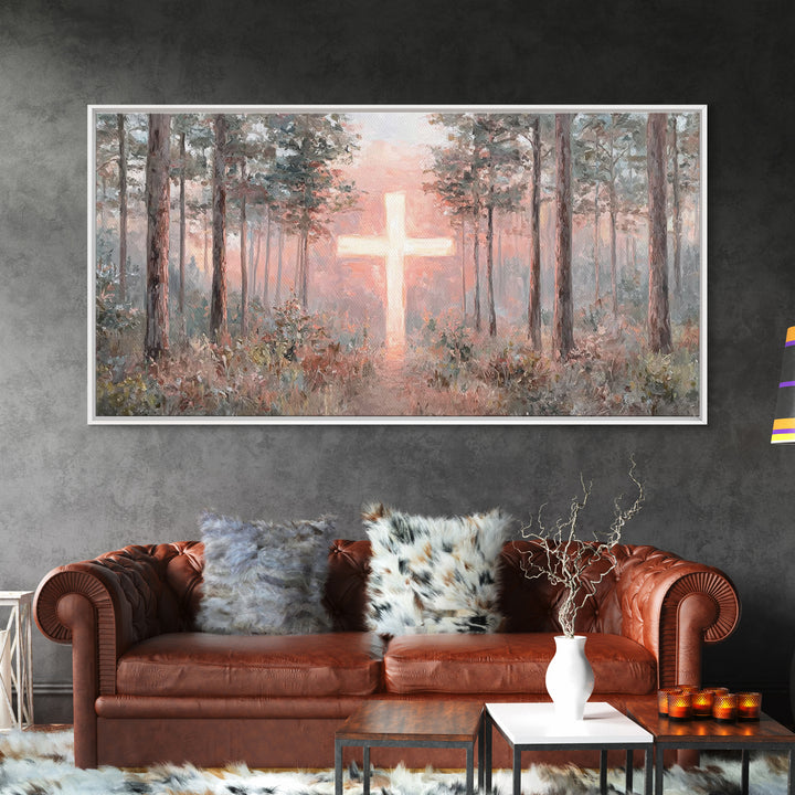 Lighted Path – Framed Canvas Print – Christian Art Canvas – Christian Wall Art – Christian Art – Christian Decor – Christmas Art Work – Chr
