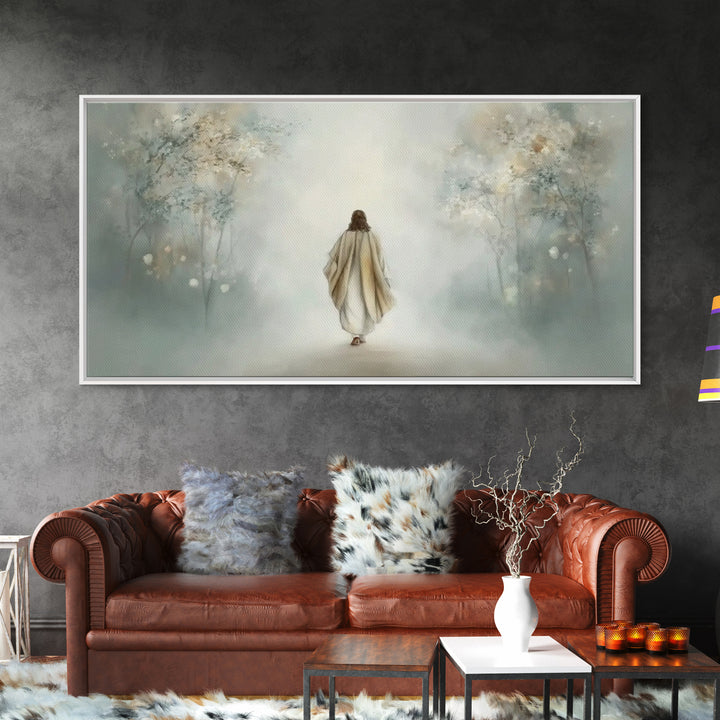 Morning Sanctuary – Framed Canvas Print – Jesus Painting – Christmas Wall Art – Christian Art Canvas – Christian Wall Art – Christian Art