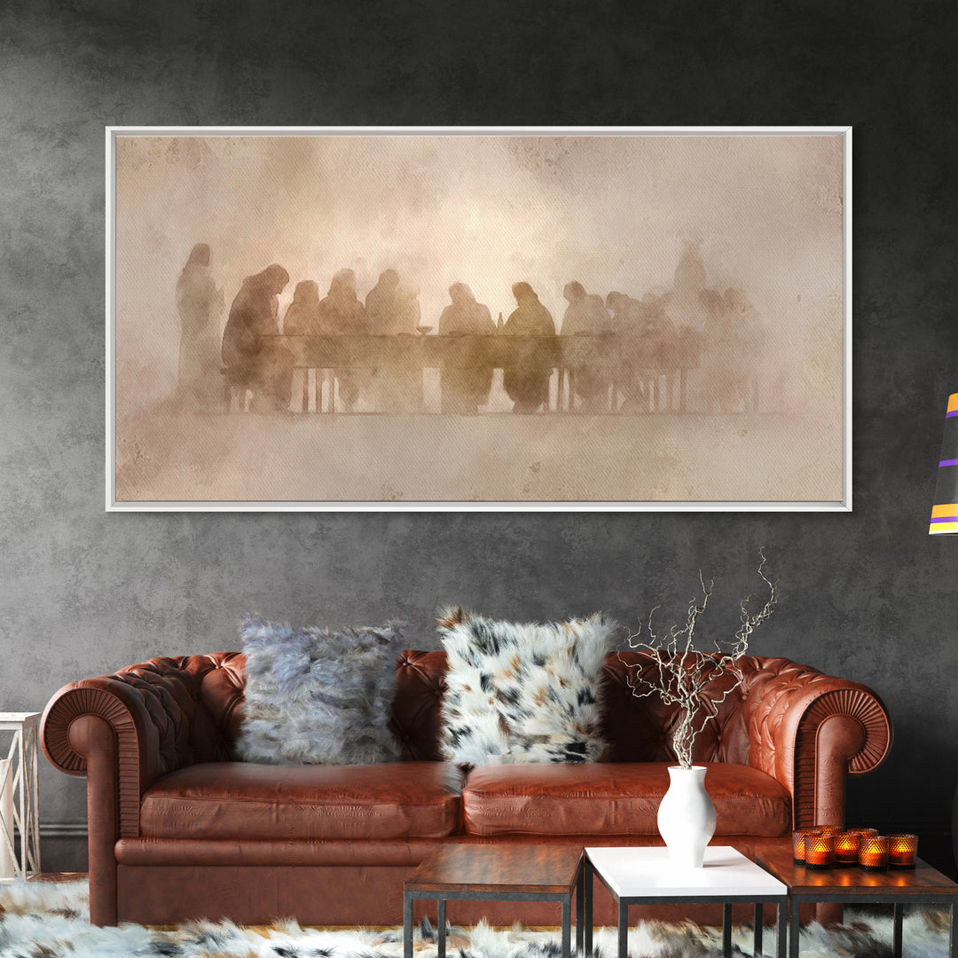Silent Upper Room – Framed Canvas Print – Christian Art – subtle Christian art – Christian Wall Art – Christian Art Canvas – Jesus Painting