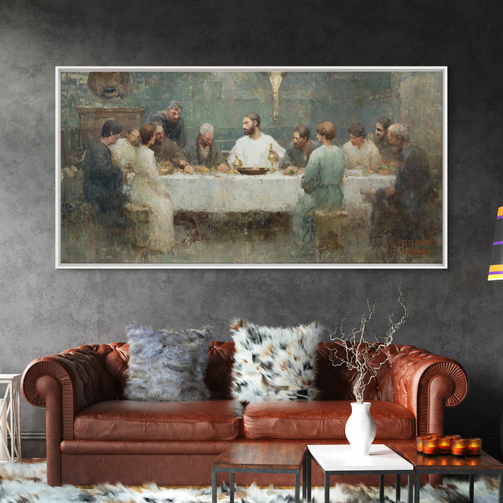 Holy Fellowship – Framed Canvas Print – Christian Art Canvas – Christian Art – Christian Wall Art – Jesus Painting – Christian gift ideas