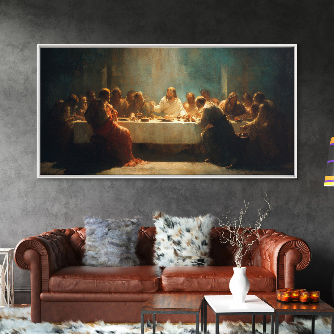 Last Light Gathering – Framed Canvas Print – Christian Art Print – Christian Art – Jesus Painting – Christian Wall Art – Christian Art Canv