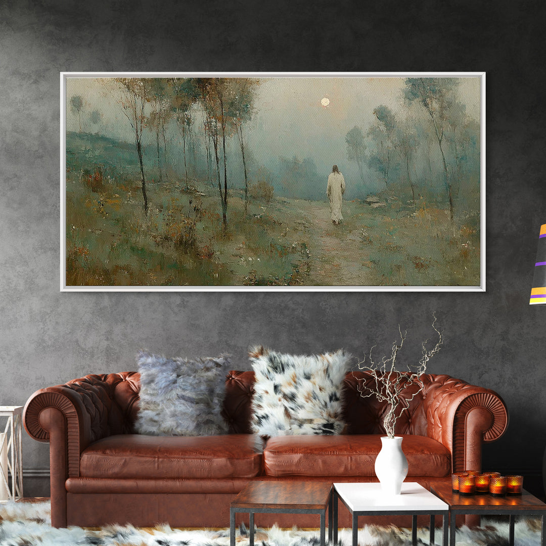 Evening Of Grace | Framed Canvas Print | Christian Art Canvas | Christian Wall Art | Jesus Painting | Christian Gift Ideas | Christmas Art