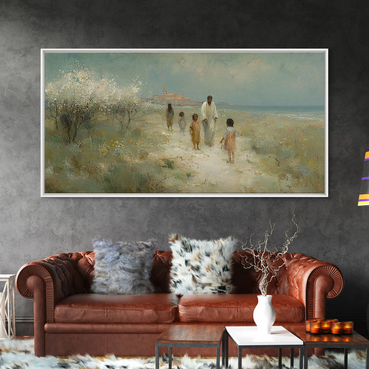 Pure Blessing – Framed Canvas Print – Christian Wall Art – Christian Art Canvas – Jesus Painting – Christmas Art – Christian Christmas Art