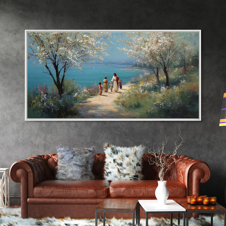 Path Of Grace – Framed Canvas Print – Christian Wall Art – Christian Art Canvas – Jesus Painting – Christian Gift Ideas – Christian Decor –