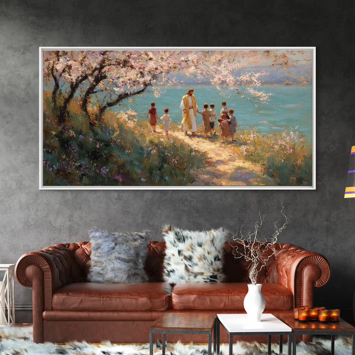 Garden Of Peace – Framed Canvas Print – Christian Wall Art – Christian Art Canvas – Jesus Painting – Christian Art Print – Christian Christ