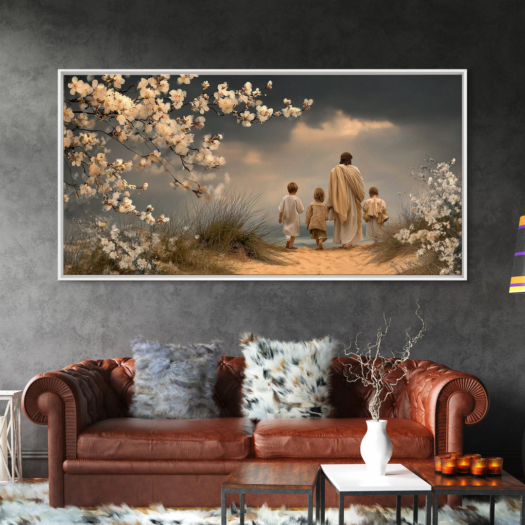 Evening Promise – Framed Canvas Print – Christian Wall Art – Christian Art Canvas – Jesus Painting – Christian Gift – Subtle Christian Art