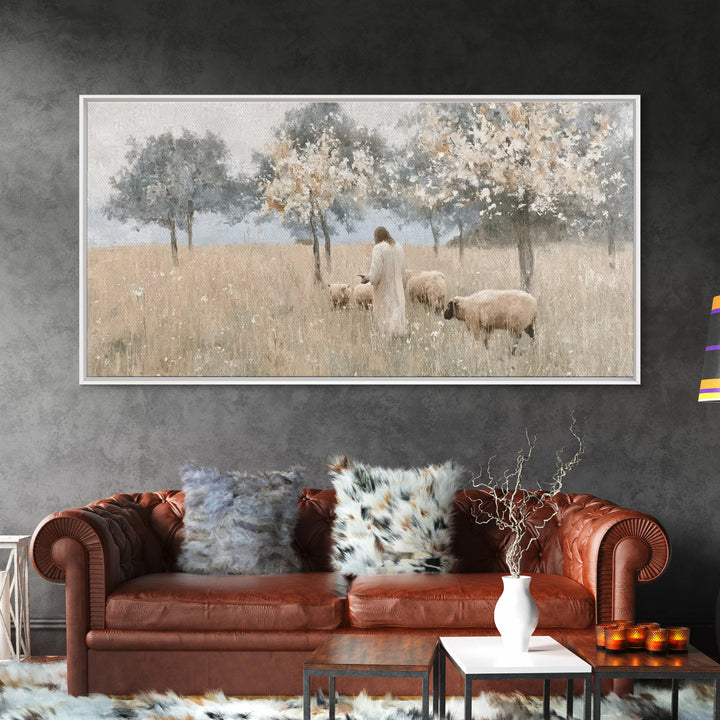 Fields Of Mercy – Framed Canvas Print – Christian Art Canvas – Christian Wall Art – Jesus Painting – Vintage Christian Art – Christian Chri