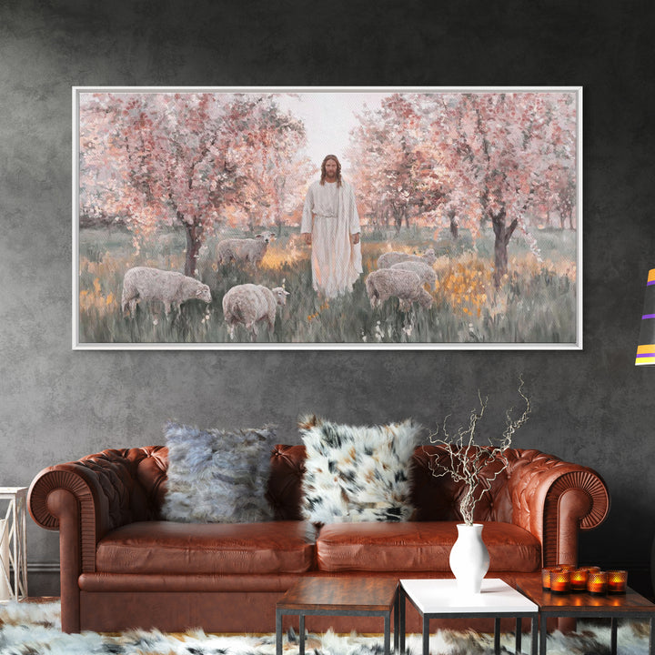 Blossoms Of Grace, Framed Canvas Print, Christian Art Canvas, Christian Wall Art, Jesus Painting, Christian Art, Christian Christmas Decor