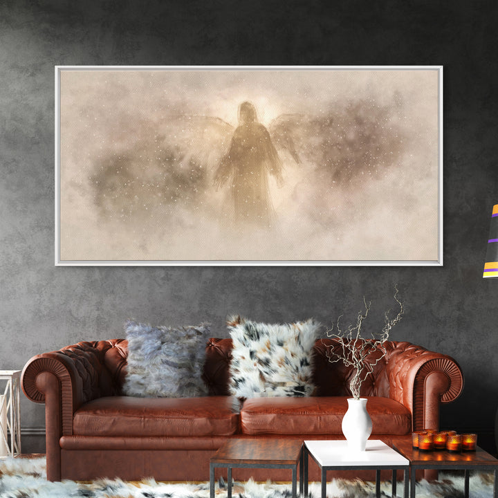 Celestial Stillness – Framed Canvas Print – Christian Art Canvas – Angel Art – Christian Wall Art – Subtle Christian Art – Christmas Art