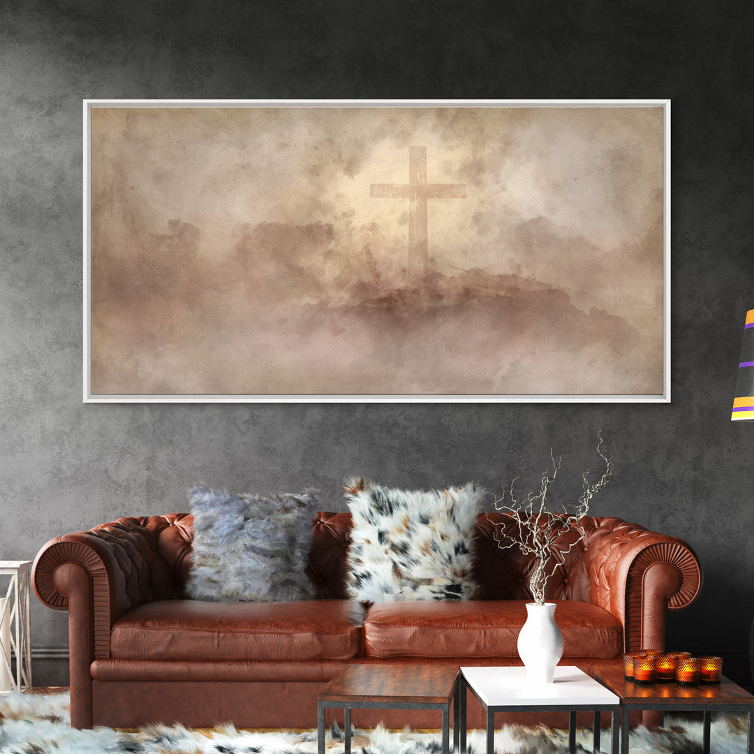 Cross Of Hope – Framed Canvas Print – Christian Wall Art – Christian Art Canvas – Christian Art – Christian Decor