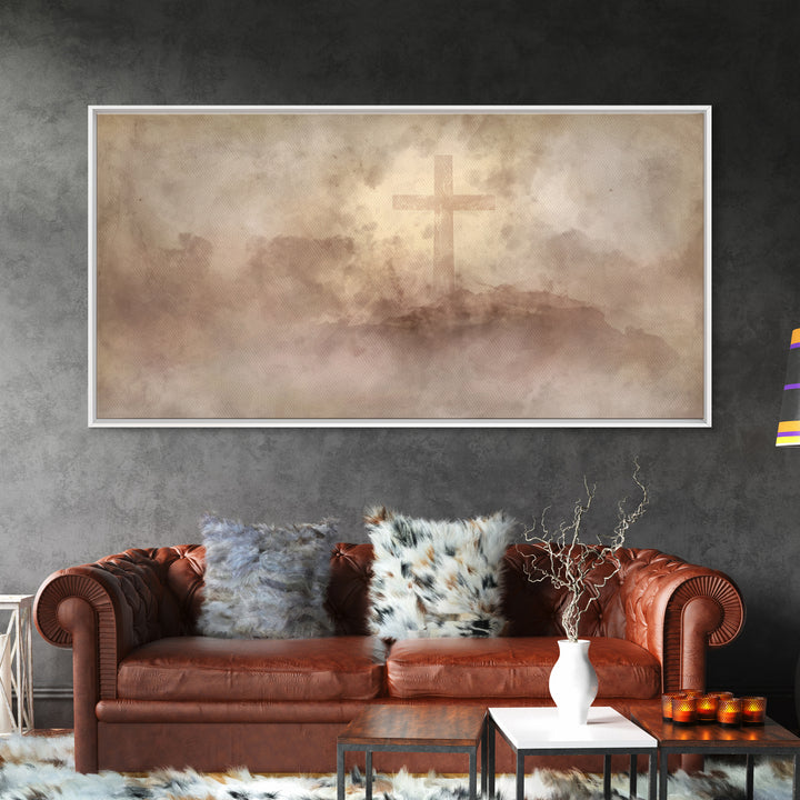 Cross Of Hope – Framed Canvas Print – Christian Wall Art – Christian Art Canvas – Christian Art – Christian Decor