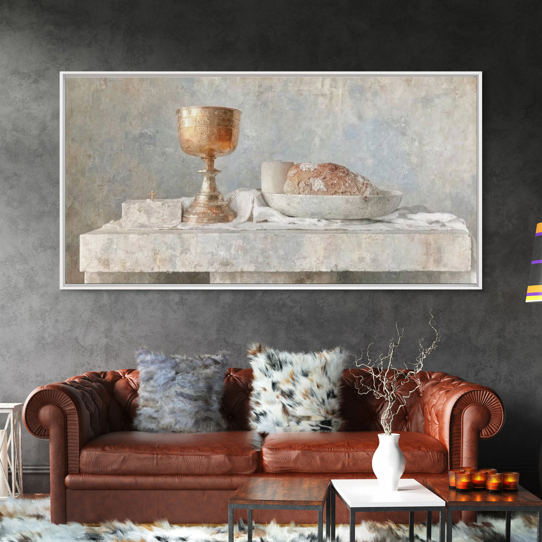 Bread Of Grace – Framed Canvas Print – Christian Wall Art – Christian Art Canvas – Christian Art – Minimalist Christian Art