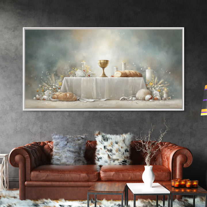 Eternal Feast Glow – Framed Canvas Print – Christian Wall Art – Christian Art – Christian Art Canvas – Christian Decor