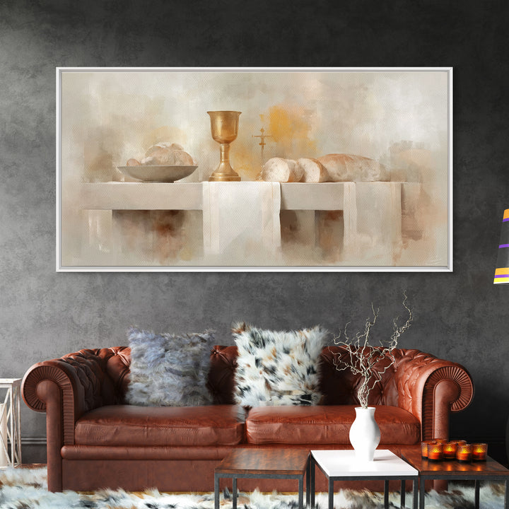 Blessed Table Offering – Framed Canvas Print – Christian Art Canvas – Christian Wall Art – Christian Art – Christian Painting