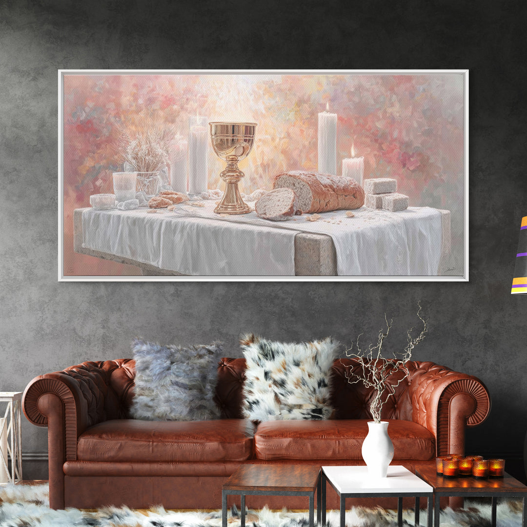 Bread Of Blessing - Framed Canvas Print - Christian Wall Art - Christian Art Canvas - Modern Christian Art - Christian Gift Ideas - Christi