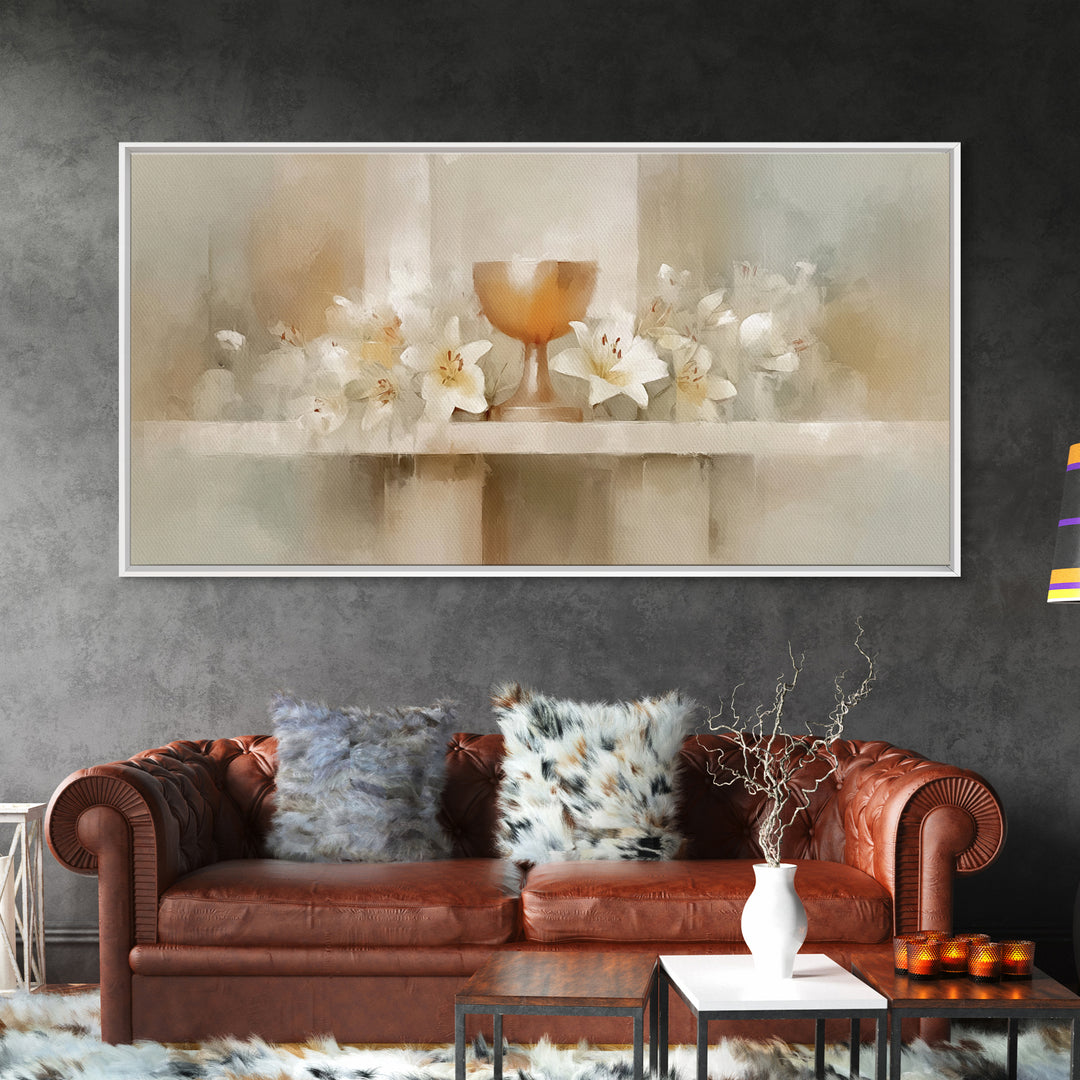 Radiant Communion - Framed Canvas Print - Christian Wall Art - Christian Art Canvas - Abstract Christian Art - Christian Painting - Unique