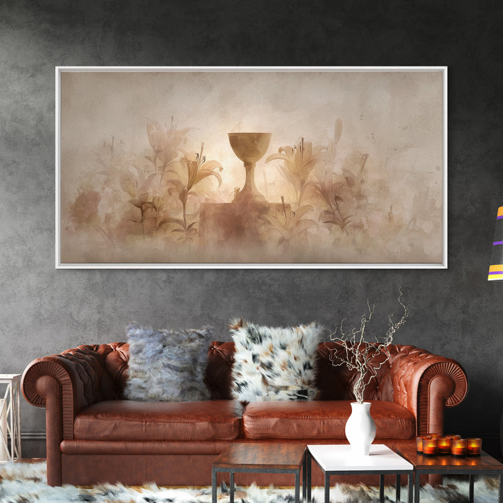 Golden Reverence - Framed Canvas Print - Christian Wall Art - Christian Art Canvas - Moody Christian Art - Christian Paintings - Framed Chr