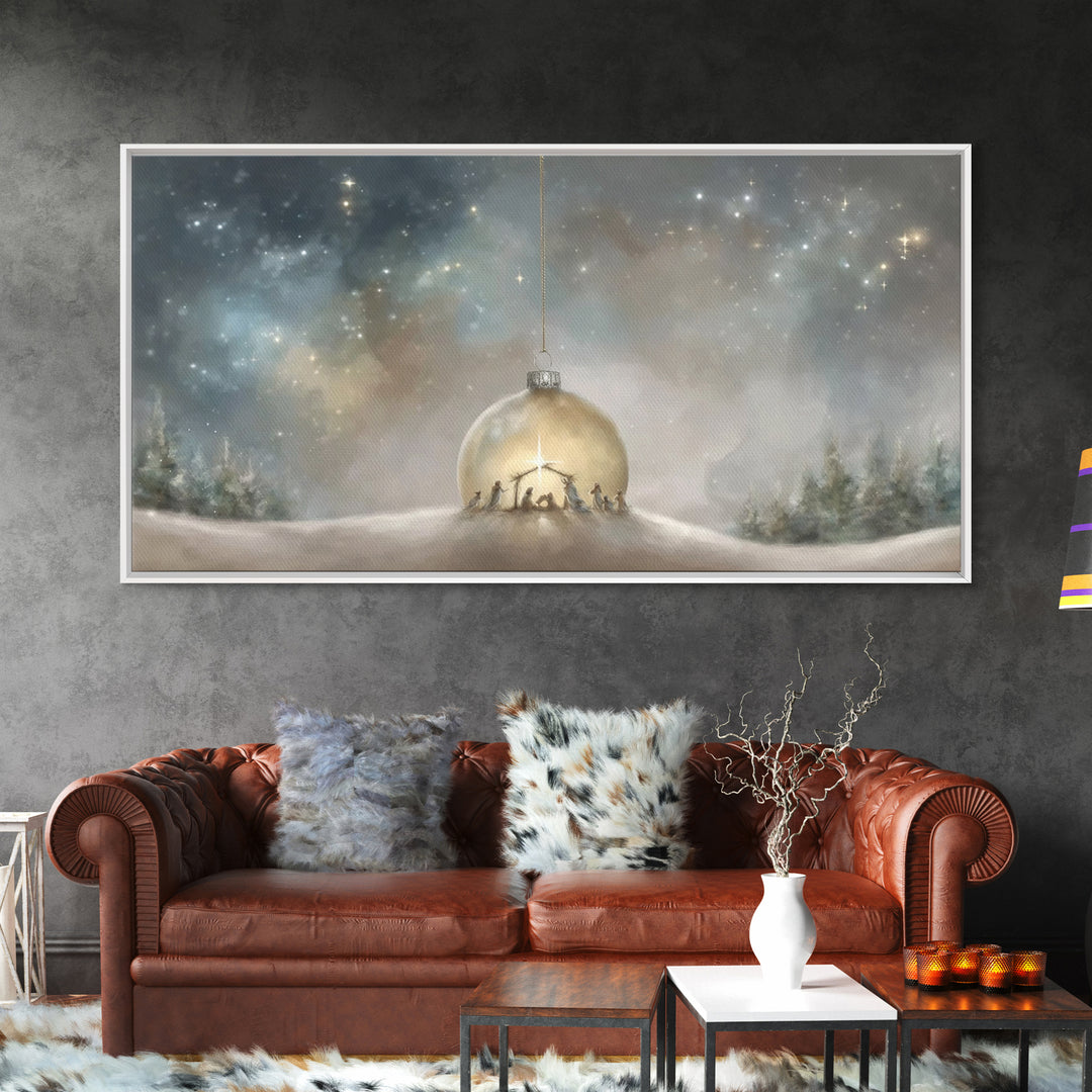 Star Of Bethlehem – Framed Canvas Print – Christian Christmas Art – Christmas Wall Art – Christian Art Canvas – Framed Christmas Art – Chri