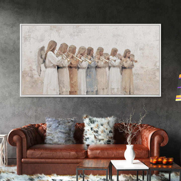 Heavenly Chorus – Framed Canvas Print – Christian Art Canvas – Christian Wall Art – Christian Paintings – Christmas Art Prints – Christian