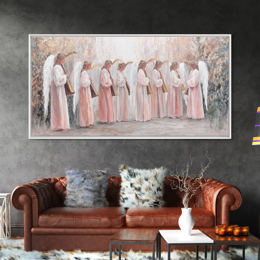 Glory Of Heaven – Framed Canvas Print – Christian Christmas Art – Christian Art Canvas – Framed Christian Art – Christmas Art Framed – Chri