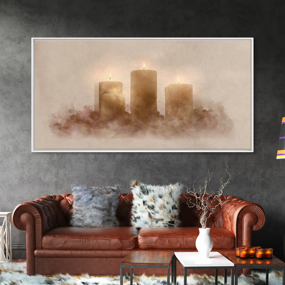 Holy Advent Calm – Framed Canvas Print – Christian Wall Art – Christian Art Canvas – Christian Christmas Art – Christmas Art Framed – Chris
