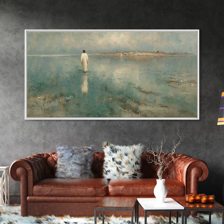 Light Of Hope, Framed Canvas Print, Christian Art Canvas, Jesus Painting, Vintage Christian Art, Christian Wall Art, Large Christian Painti