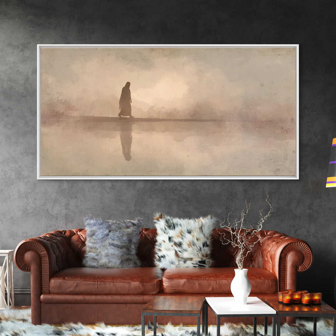 Sacred Journey – Framed Canvas Print – Jesus Art Print – Christian Wall Art – Modern Christian Art – Christian Art Canvas – Unique Christia