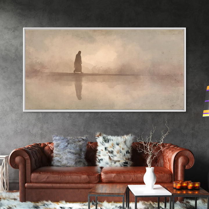 Sacred Journey – Framed Canvas Print – Jesus Art Print – Christian Wall Art – Modern Christian Art – Christian Art Canvas – Unique Christia